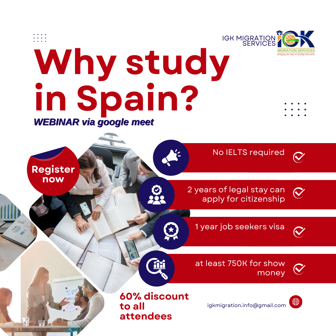 STUDY, EARN & BE CITIZEN IN SPAIN